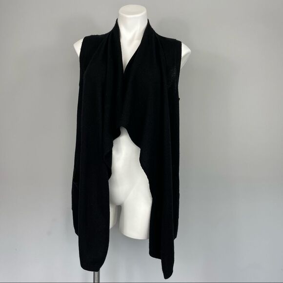 The Kooples Sport Wool Cashmere sleeveless open front cardigan vest sweater S - Picture 13 of 16